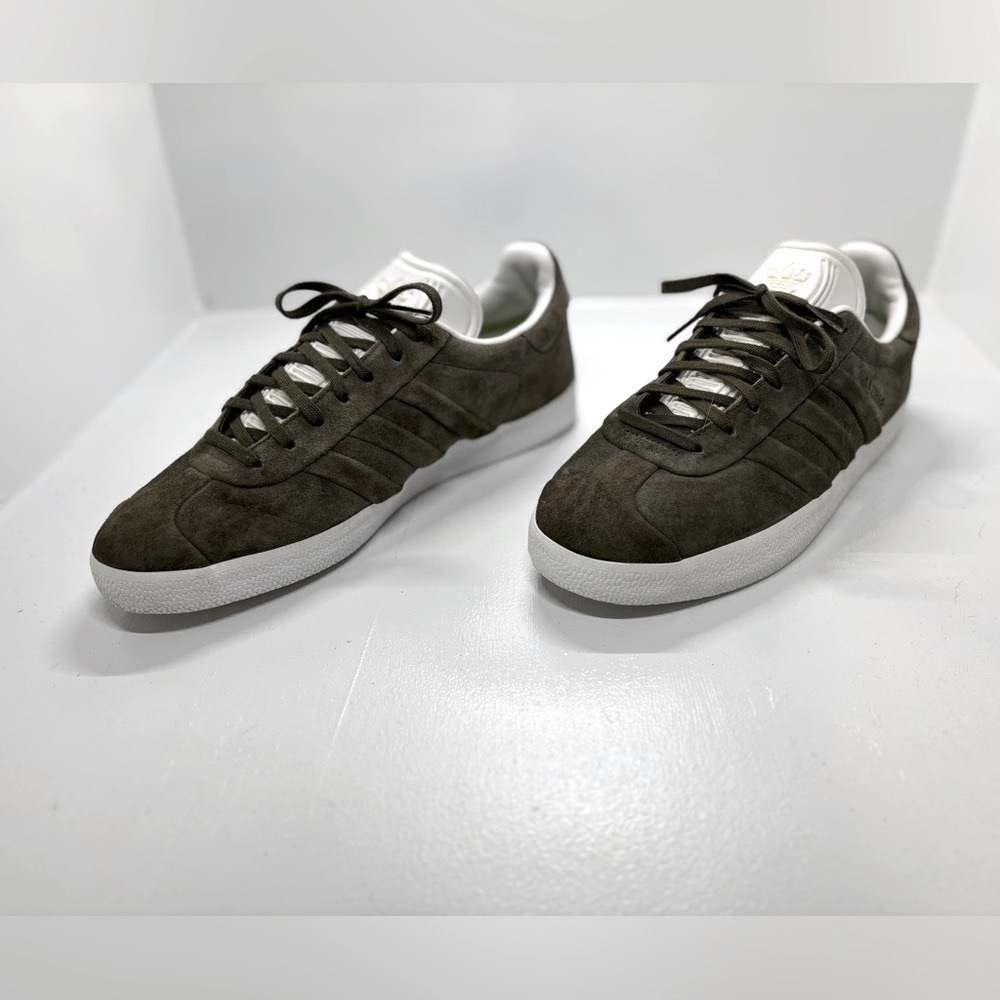 Adidas Originals Gazelle Olive Green Suede Sneakers Shoes Men’s Size 10 - Picture 2 of 11